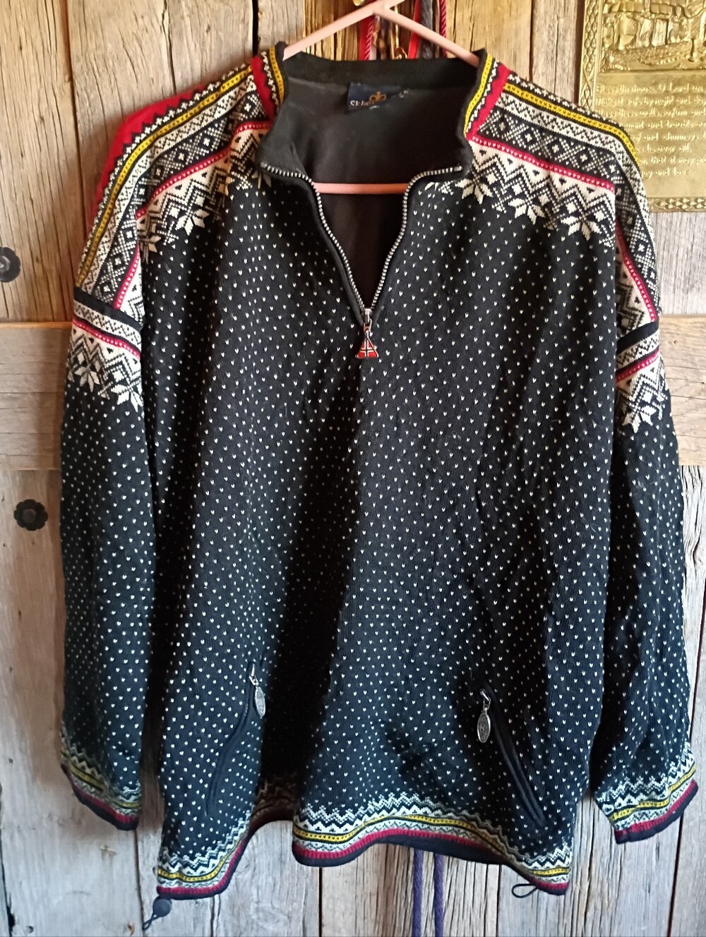 Skjaeveland Norway Wool Sweater Lined 1/4 Zip